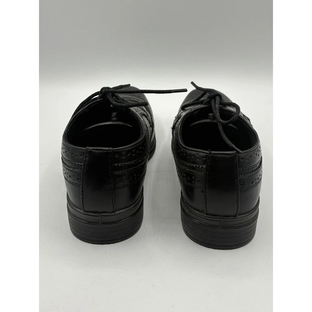 Deer Stags Boys Black Wingtip Oxford Dress Shoes Lace Up Brogue Size 4.5 M